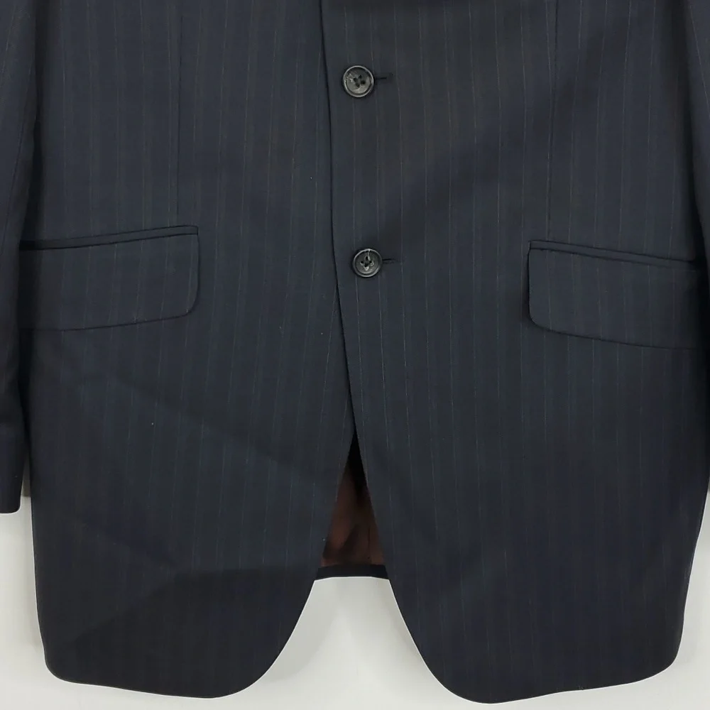Banana Republic Modern Blazer Three Button Subtle Pinstripe Lined Mens 40R